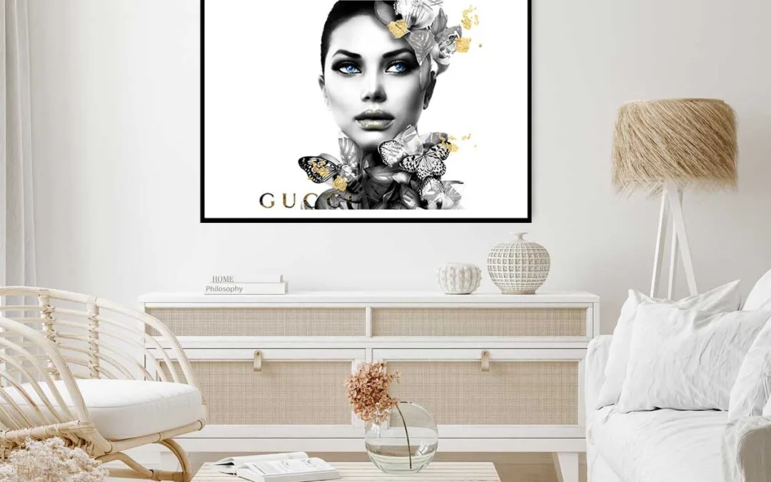 Fashion Girl B&W Gold Portrait Photograph Home Decor Premium Quality Poster Print Choose Your Sizes