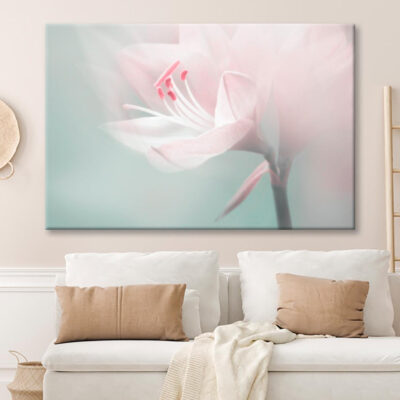 Single Dreamy Surreal White Flower Wall Art Decor 100% Australian Made