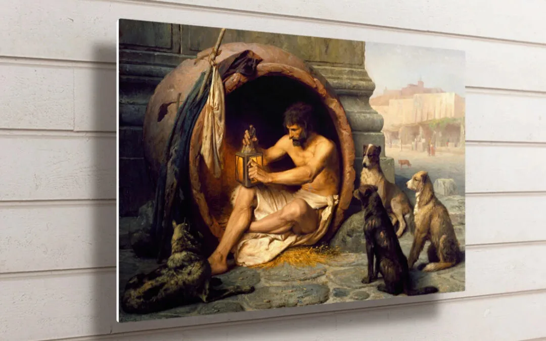 Jean Leon Gerome, Diogenes UV Direct Aluminum Print Australian Made Quality