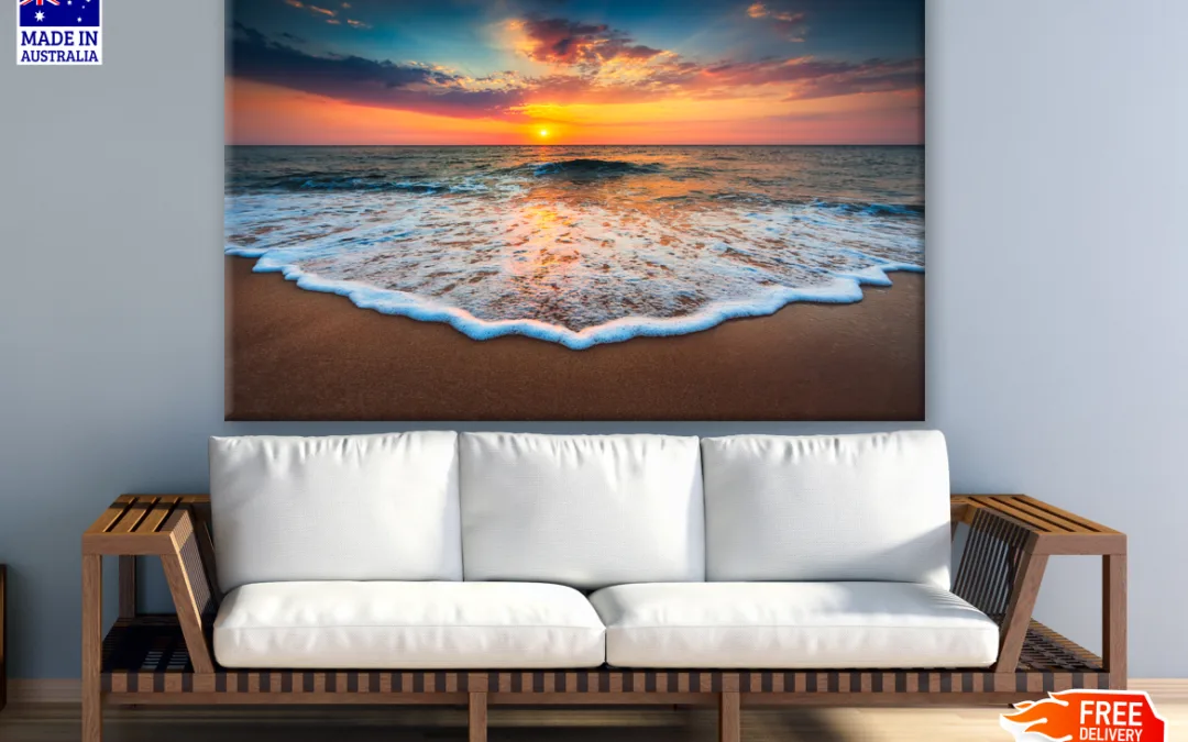Beautiful Cloudscape Over the Sea Sunrise Photograph Print 100% Australian Made