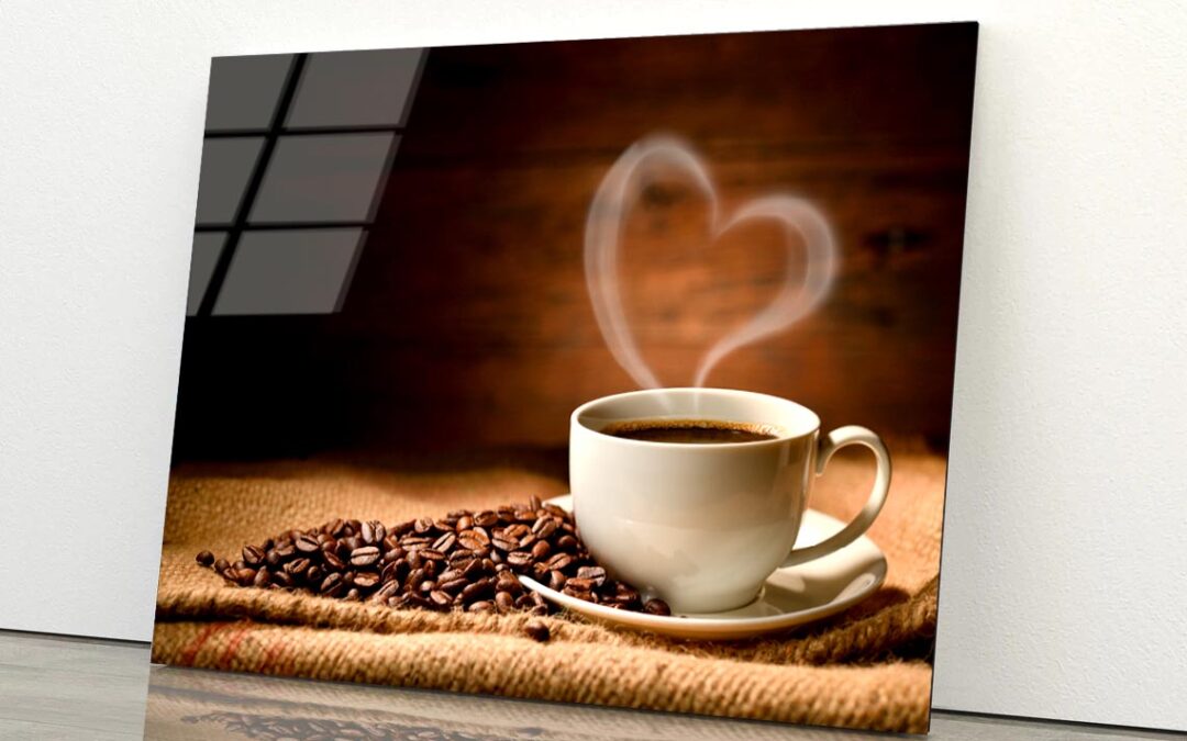 Cup Of Hot Coffee with Steam Acrylic Glass Print Tempered Glass Wall Art 100% Made in Australia Ready to Hang