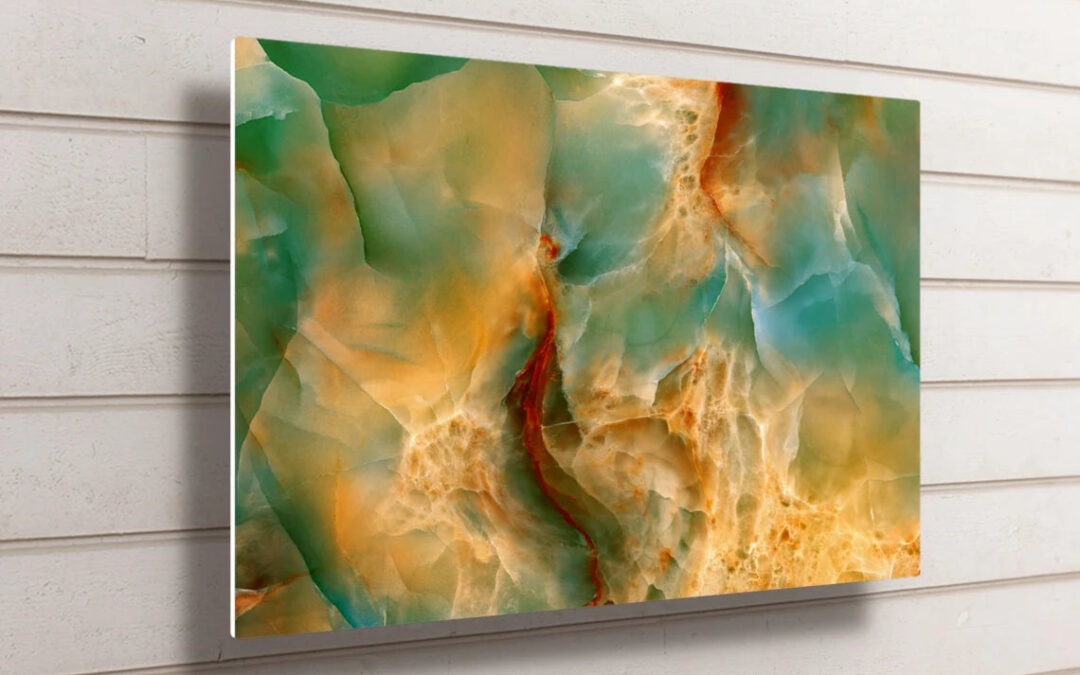 Abstract Marble Effect Art UV Direct Aluminum Print Australian Made Quality