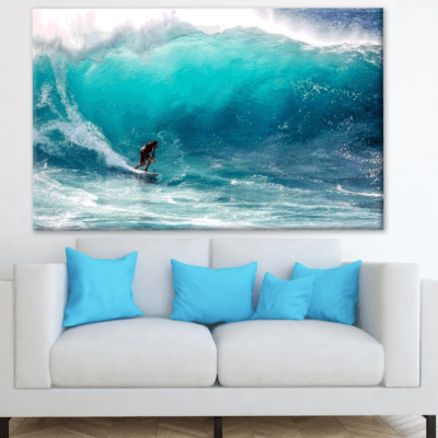Surfer Under Huge Sea Wave Photograph Print 100% Australian Made