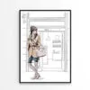 Stylish Brown Girl with Her Coffee Design Home Decor Premium Quality Poster Print Choose Your Sizes - Image 3