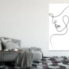 Woman Faces B&W Line Art B&W Line Art Design Print 100% Australian Made - Image 2