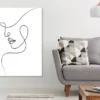 Woman Faces B&W Line Art B&W Line Art Design Print 100% Australian Made