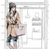 Stylish Brown Girl with Her Coffee Design Home Decor Premium Quality Poster Print Choose Your Sizes - Image 4