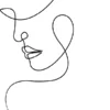 Woman Faces B&W Line Art B&W Line Art Design Print 100% Australian Made - Image 3