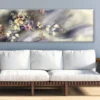 Panoramic Canvas Abstract Floral Design High Quality 100% Australian made wall Canvas Print ready to hang