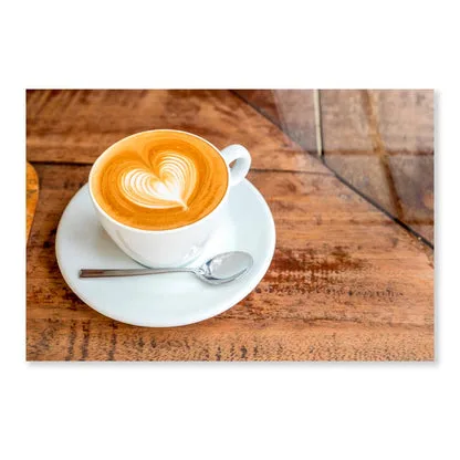 Cup Of Coffee with A Heart in The Foam Acrylic Glass Print Tempered Glass Wall Art 100% Made in Australia Ready to Hang - Image 4