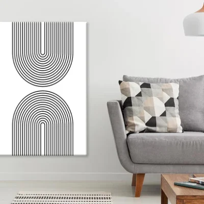 B&W Abstract Line Art Print 100% Australian Made