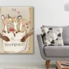 Kangaroo Mom with Little Kids on her Sac Print 100% Australian Made