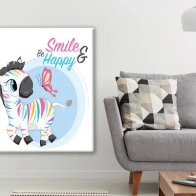 Colourful Zebra Art Print 100% Australian Made