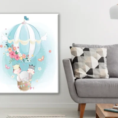 Elephant, Giraffe & Zebra Art Print 100% Australian Made