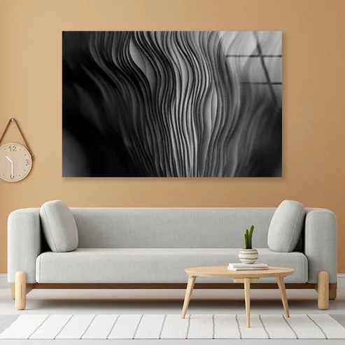 Close Up of a Black and White Photo of a Plant Acrylic Glass Print Tempered Glass Wall Art 100% Made in Australia Ready to Hang - Image 2