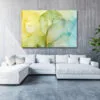 Abstract Green Ink Wall Art UV Direct Aluminum Print Australian Made Quality - Image 2