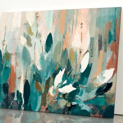 Abstract Leaves Oil Painting Acrylic Glass Print Tempered Glass Wall Art 100% Made in Australia Ready to Hang
