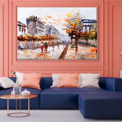 Autumn Street view Water Colour Painting Print 100% Australian Made