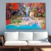Waterfall In Rain Forest Wall Art Decor 100% Australian Made - Image 2