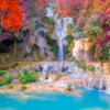 Waterfall In Rain Forest Wall Art Decor 100% Australian Made - Image 3