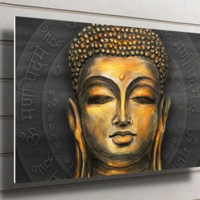 Yellow Buddha Wall Art UV Direct Aluminum Print Australian Made Quality