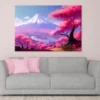 Fuji & Cherry Blossom & Mountain Print 100% Australian Made - Image 3