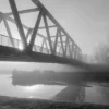 Bridge Over the Mittel land Canal in The Morning Fog Wall Art Decor 100% Australian Made - Image 3