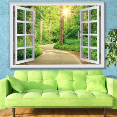 Road Between Forest View from Window Photograph Print 100% Australian Made