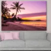 Stunning Sunset Beach View & Purple Sky Photograph Print 100% Australian Made