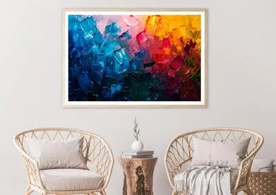 Colorful Abstract Oil Painting Home Decor Premium Quality Poster Print Choose Your Sizes