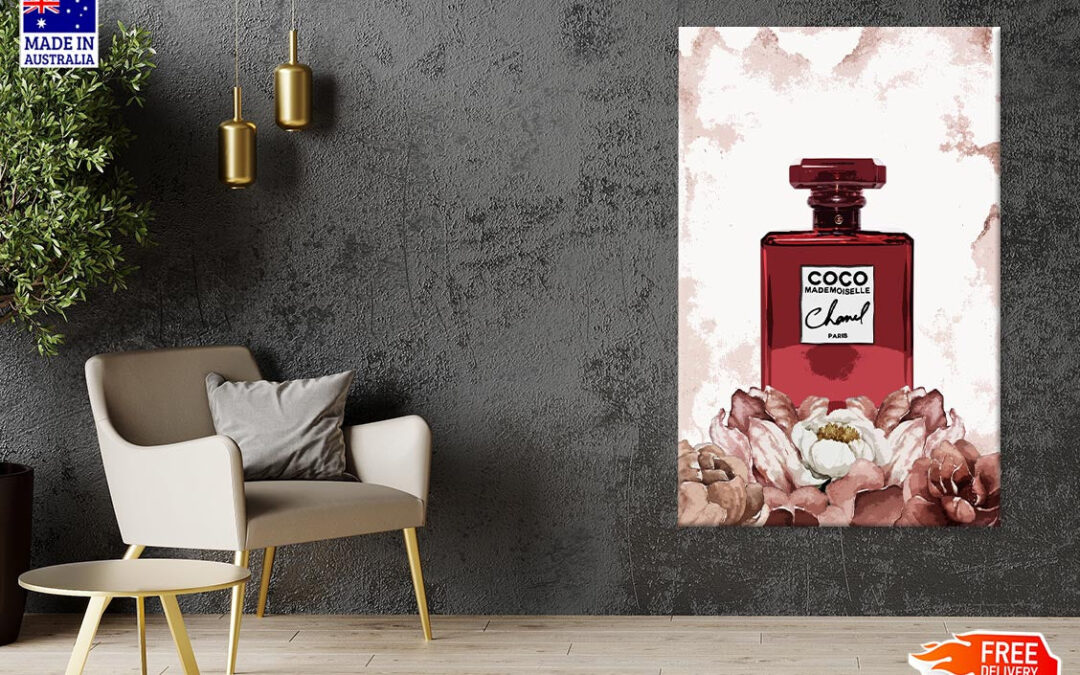 Flower Red Perfume Print 100% Australian Made