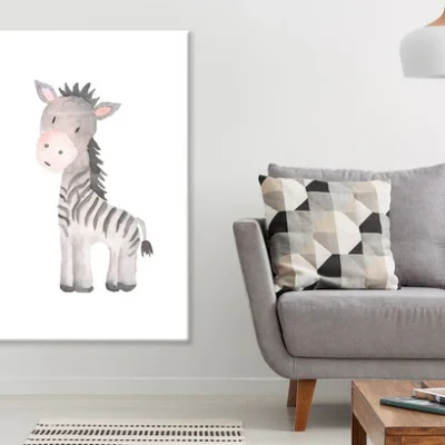 Zebra Watercolor Painting Nursery & Kids Print 100% Australian Made