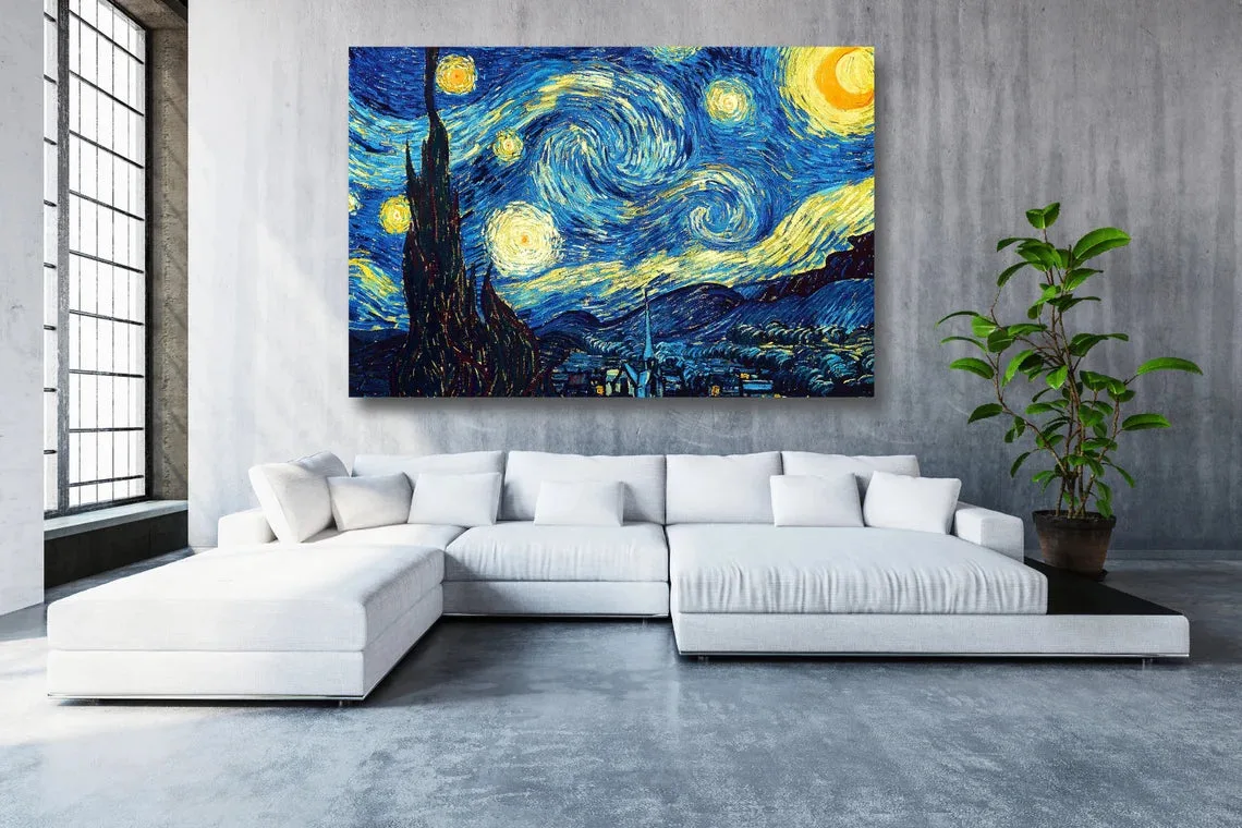 Vincent Van Gogh, The Starry Night UV Direct Aluminum Print Australian Made Quality - Image 2