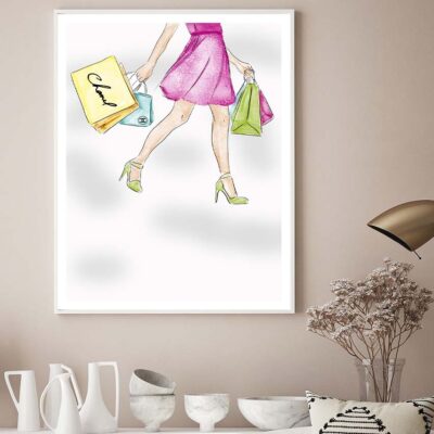 Luxury Green Heels Fashion Art Design Home Decor Premium Quality Poster Print Choose Your Sizes