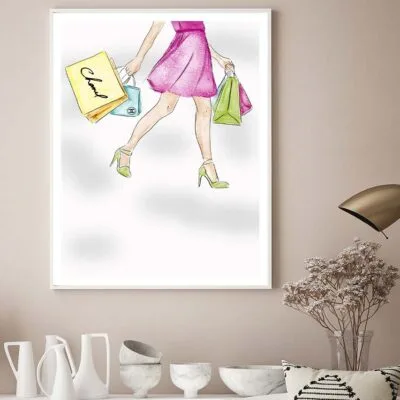 Luxury Green Heels Fashion Art Design Home Decor Premium Quality Poster Print Choose Your Sizes
