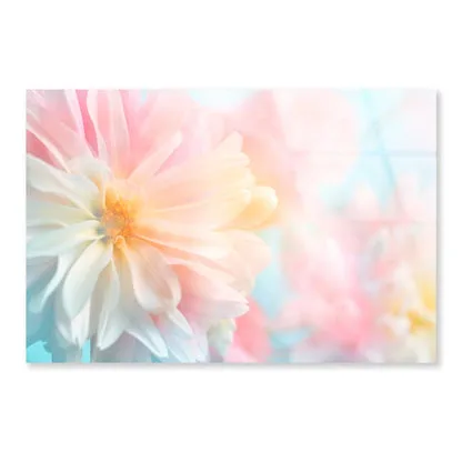 Flowers With Soft Colored Filters Applied, That Are Suitable for Usage as Background Acrylic Glass Print Tempered Glass Wall Art 100% Made in Australia Ready to Hang - Image 4