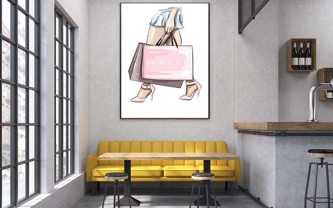 Luxury Pink Heels Fashion Art Design Home Decor Premium Quality Poster Print Choose Your Sizes
