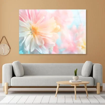 Flowers With Soft Colored Filters Applied, That Are Suitable for Usage as Background Acrylic Glass Print Tempered Glass Wall Art 100% Made in Australia Ready to Hang - Image 3