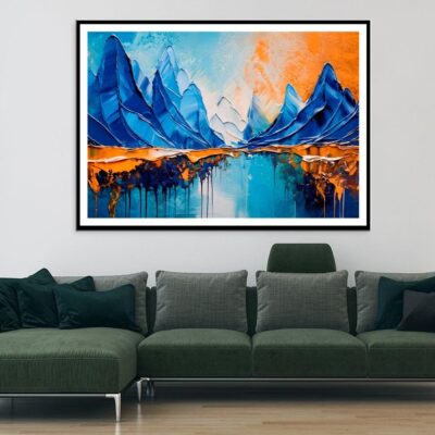 Abstract Mountain Oil Paint Home Decor Premium Quality Poster Print Choose Your Sizes