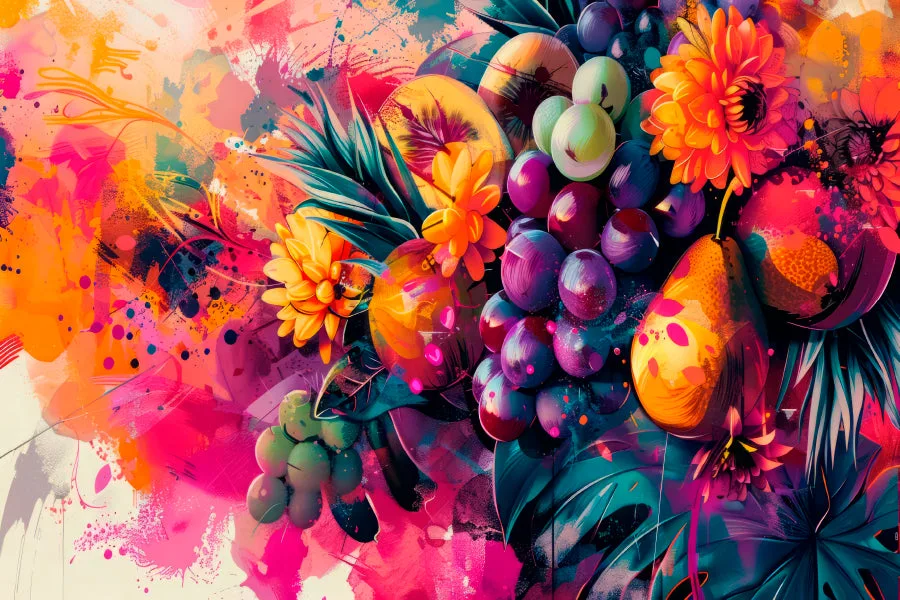 Fruits & Flower Abstract Home Decor Premium Quality Poster Print Choose Your Sizes - Image 4