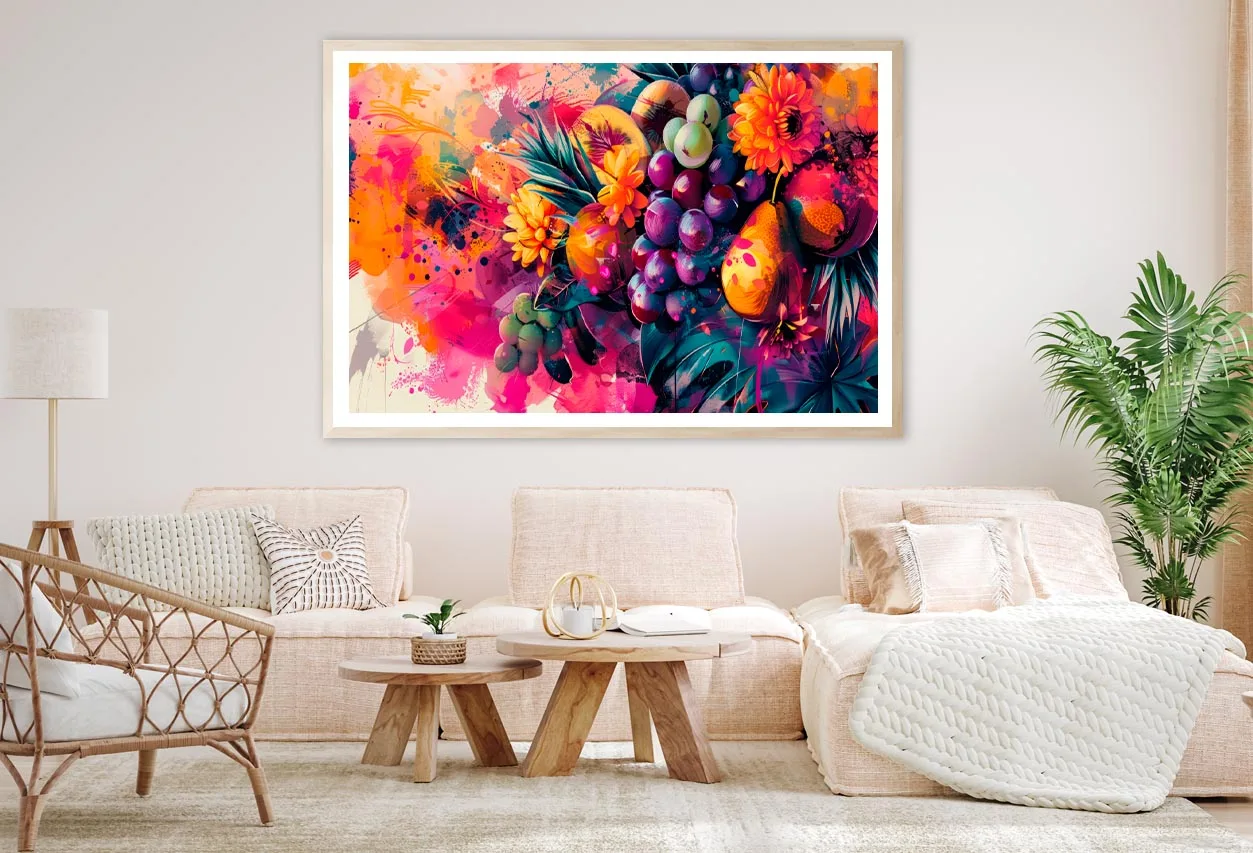 Fruits & Flower Abstract Home Decor Premium Quality Poster Print Choose Your Sizes - Image 2