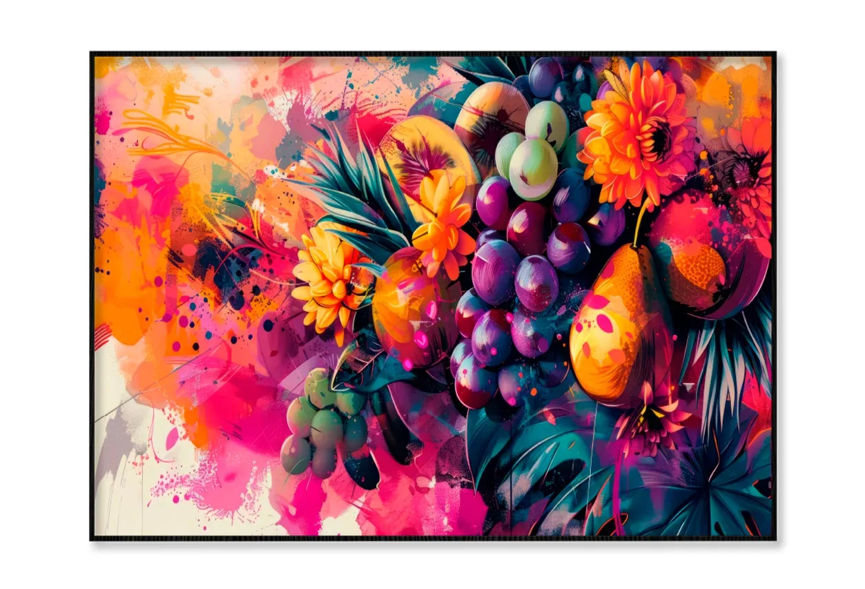 Fruits & Flower Abstract Home Decor Premium Quality Poster Print Choose Your Sizes - Image 3