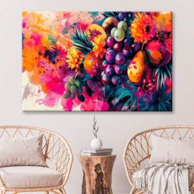 Colorful Fruits & Flower Abstract Wall Art Decor 100% Australian Made