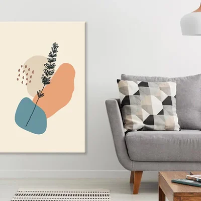 Abstract Shapes & Flower Plant Design Print 100% Australian Made