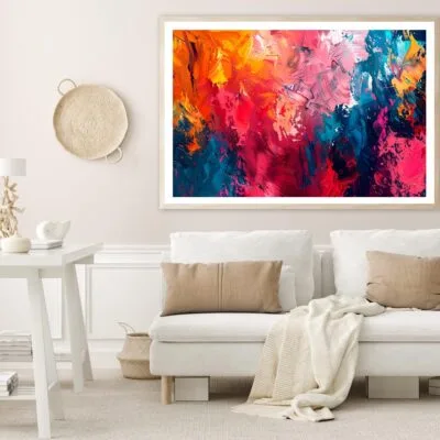 Colorful Abstract Oil Painting Home Decor Premium Quality Poster Print Choose Your Sizes