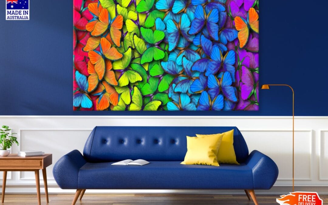 Colorful Butterflies 3D Design Print 100% Australian Made