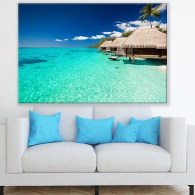 Beach Huts on Sea Photograph Print 100% Australian Made