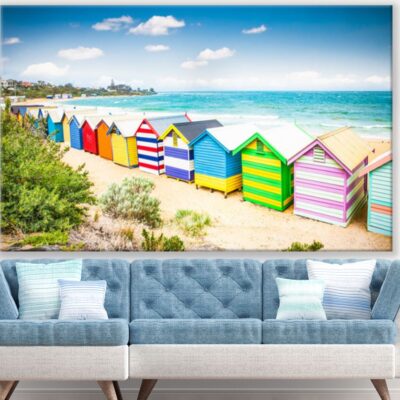 Colorful Beach Huts Photograph Print 100% Australian Made
