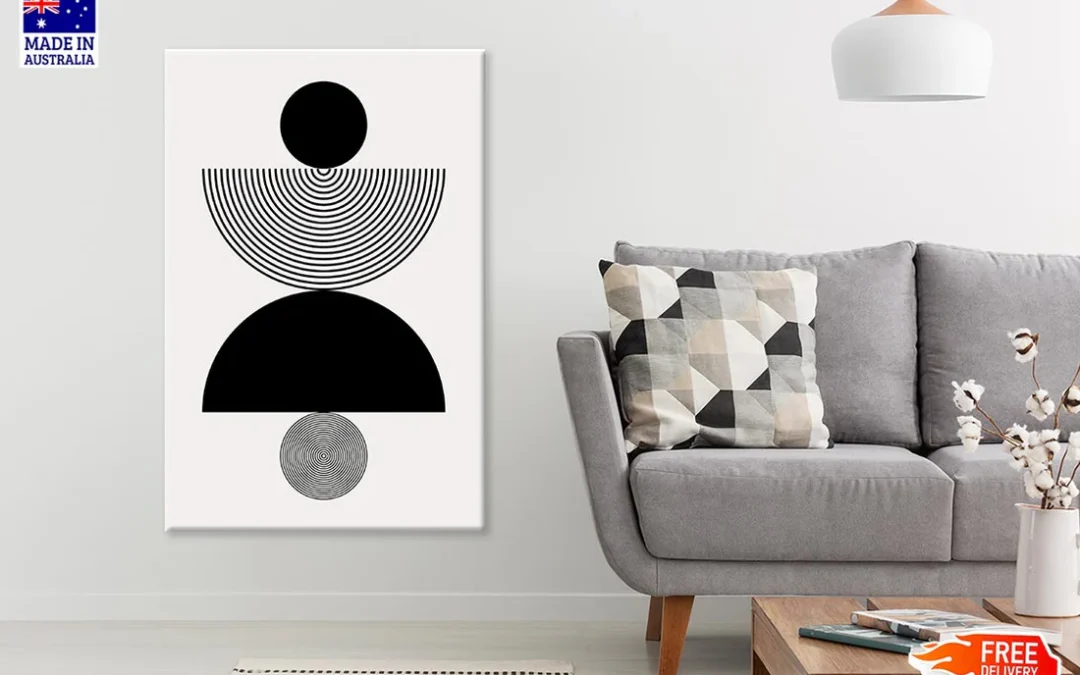 Circle Shape Line Art Design Print 100% Australian Made
