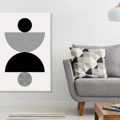 Circle Shape Line Art Design Print 100% Australian Made